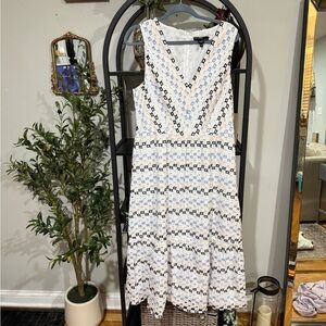 Maggy London Geometric Midi Dress size 14